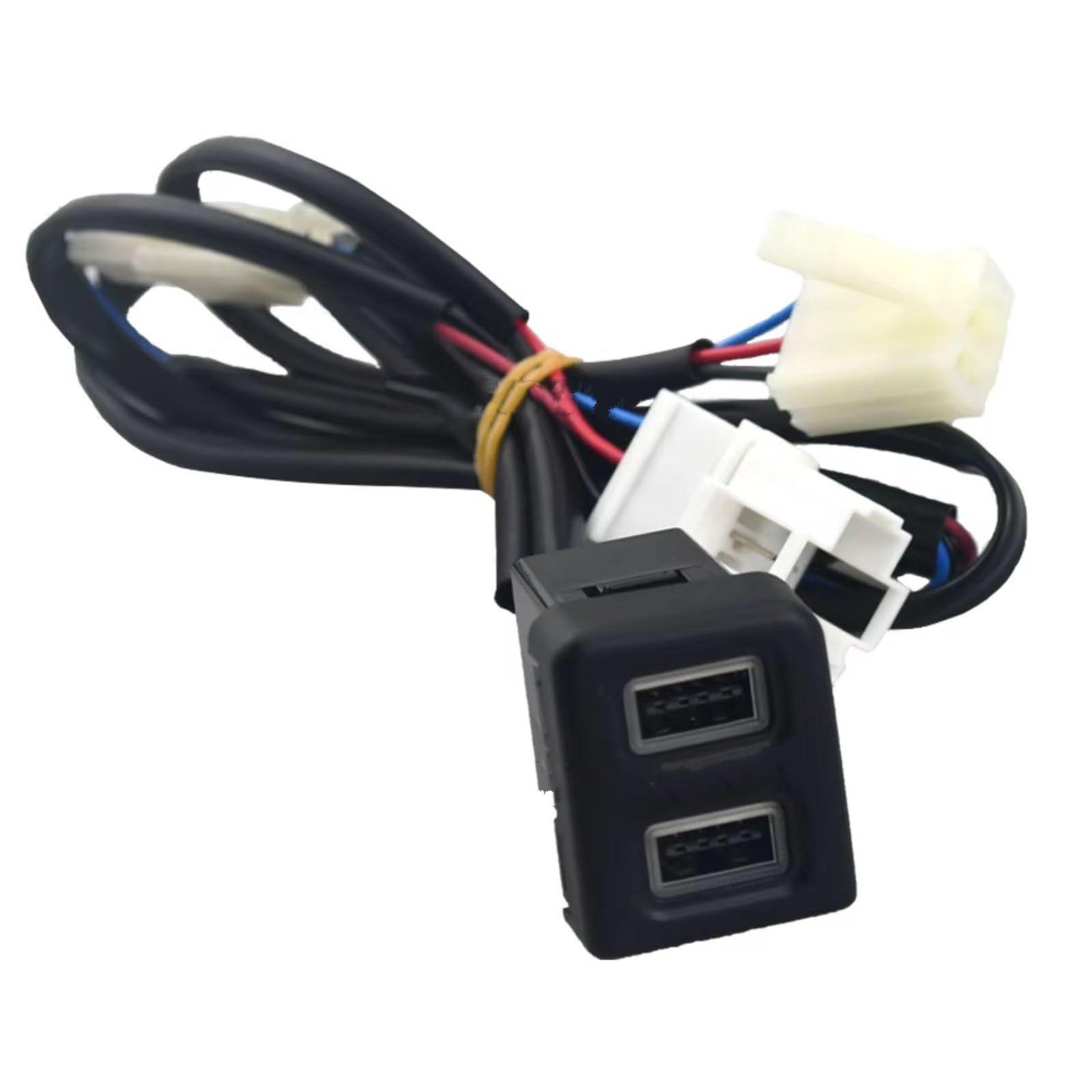 Prise USB Auxiliaire Compatible Avec VW Pour Multivan T5 2003–2007 Prise Charge Voiture Double Bouton Adaptateur QC3.0 Interface USB AUX voiture