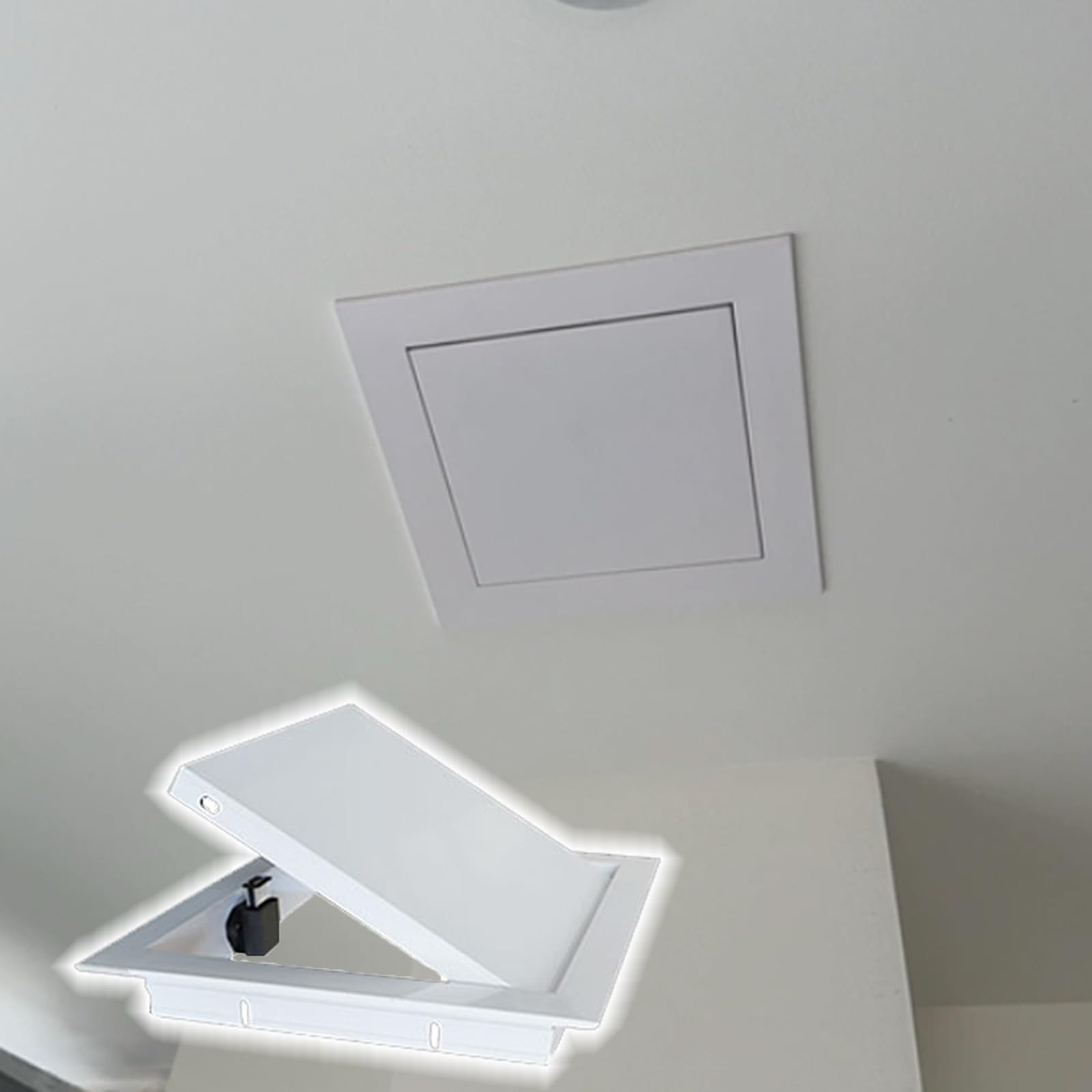 Placa de Cubierta para fontanería en Paneles de Yeso, Puerta de Acceso de Pared de Aluminio, Panel de Servicio magnético Oculto para cableado eléctrico y reparación de tuberías de baño (10x1
