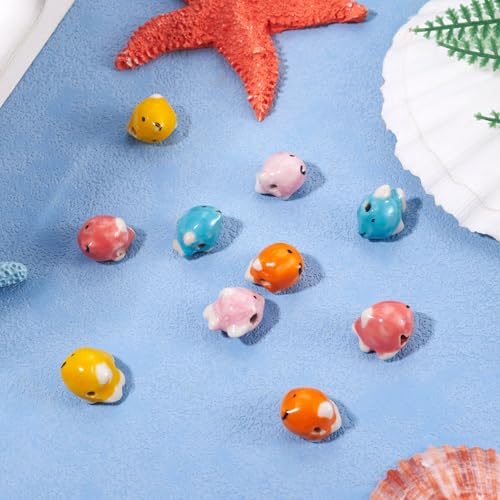Perles colorées poisson rouge pour fabriquer vos bracelets d'été