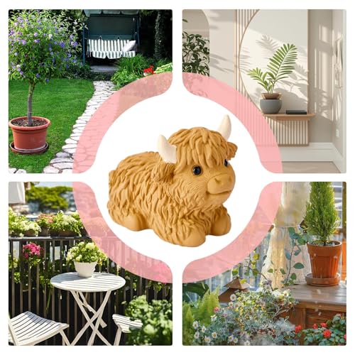 Figurine de vache des Highlands idée cadeau déco originale pour étagère - 5