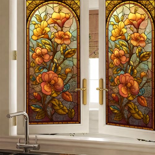 Vinilo Decorativo de Vidrio Esmerilado 17.5x36.3in Naranja miniatura 2