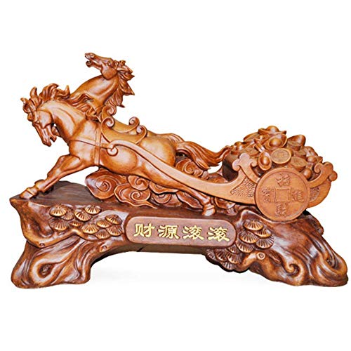 Ornements Feng Shui de Richesse : Statue de Cheval et Chou pour Réussir vos Projets