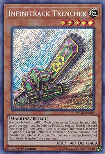  Yu-Gi-Oh! - Infinitrack Trencher - INCH-EN005 - Secret Rare - 1st Edition - Infinity Chasers