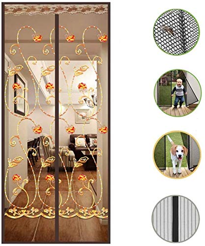 Mr.T Puerta mosquitera Puerta de Pantalla magnética, Anti Mosquito Bug Cortina de Gancho y Lazo Gratuito Golpe la Cortina del Acoplamiento Cortina de Arena Invisible