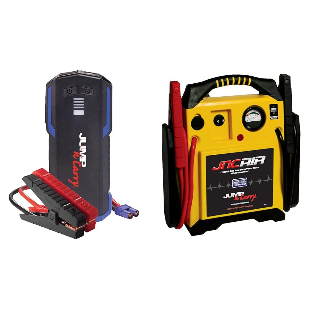 Clore Automotive JNC345 Jump-N-Carry 12 Volt Lithium Jump Starter - 550 Start Assist Amp Jump-N-Carry JNCAIR 1700 Peak