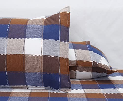 Image of AIRWILL, 200GSM Handloom Cotton Double Bedsheet with 2 Pillow Covers (Dobby Blue)
