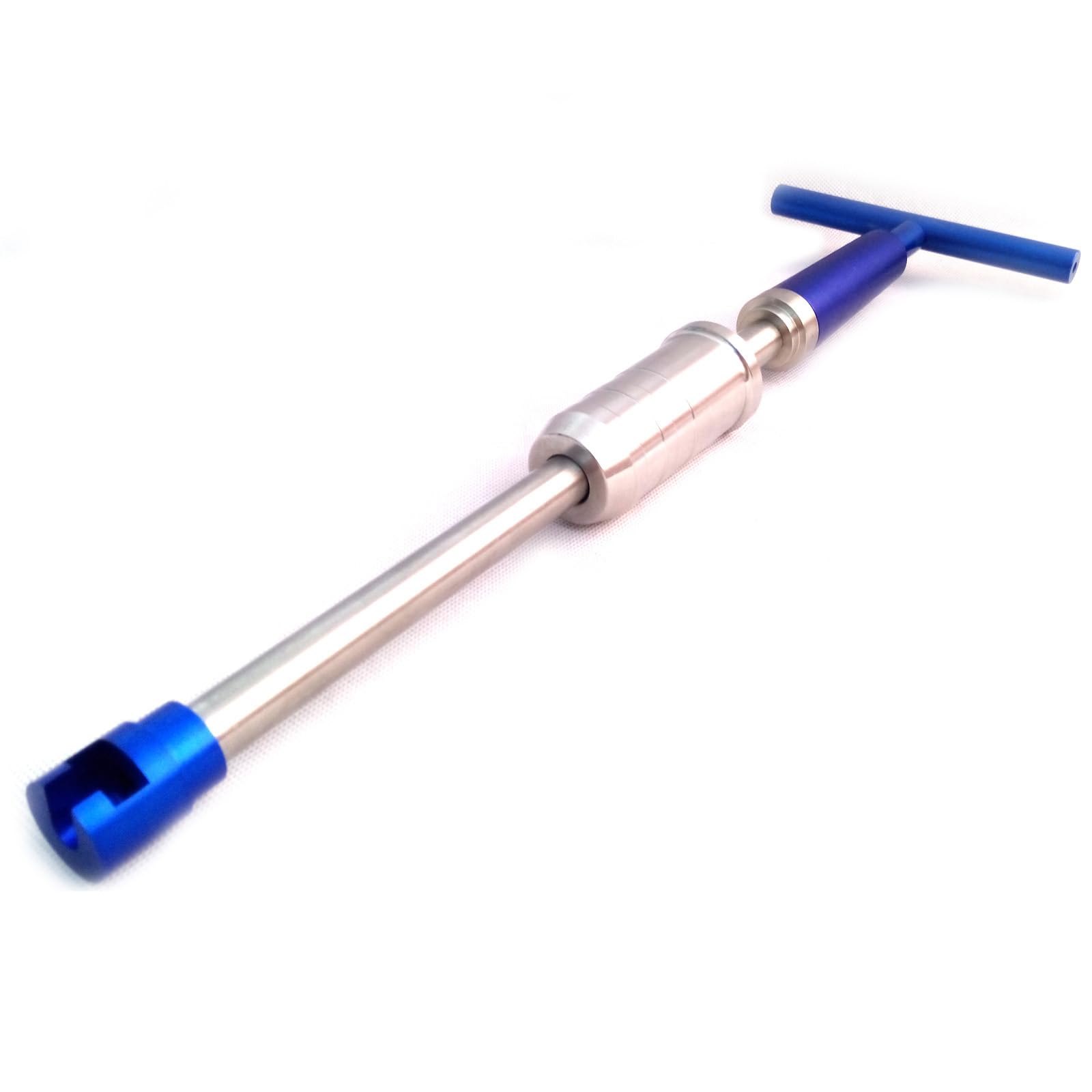 Łatwy w użyciu niebieski młotek ciągnący T do mocowania wgnieceń pojazdu 44 cm długości, 1,2 kg aluminiowa konstrukcja żelazna niebieska T Pull Gavel