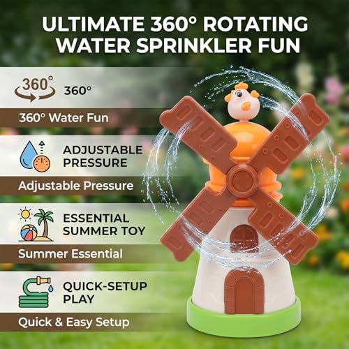 Rociador giratorio de 360 grados JTLB con aspersion automatica infantil 5