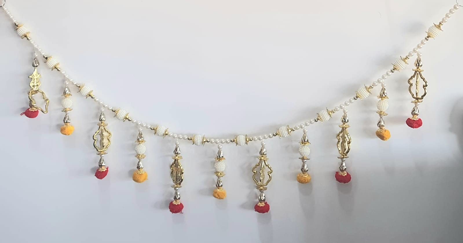 TrendBell Handmade Traditional Kalash Design Toran Door Hanging Toran Thoranam Door Living Room Decor Bandanwar Home Valance Decorations Window for Wall Ethnic Decorative Vintage, 36 Inch