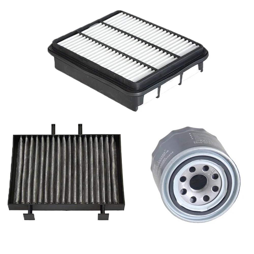 Filtr Powietrza Kabinowego dla Mitsubishi ZXPO UG 1998-2003, 21,2x20,2x2,4cm 3 szt. Filtr powietrza silnika samochodowego Filtr powietrza kabinowego Filtr oleju MR360889