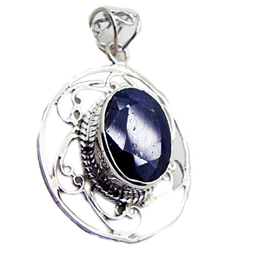 Collier saphir bleu pierre de naissance de septembre pour cadeau d'anniversaire