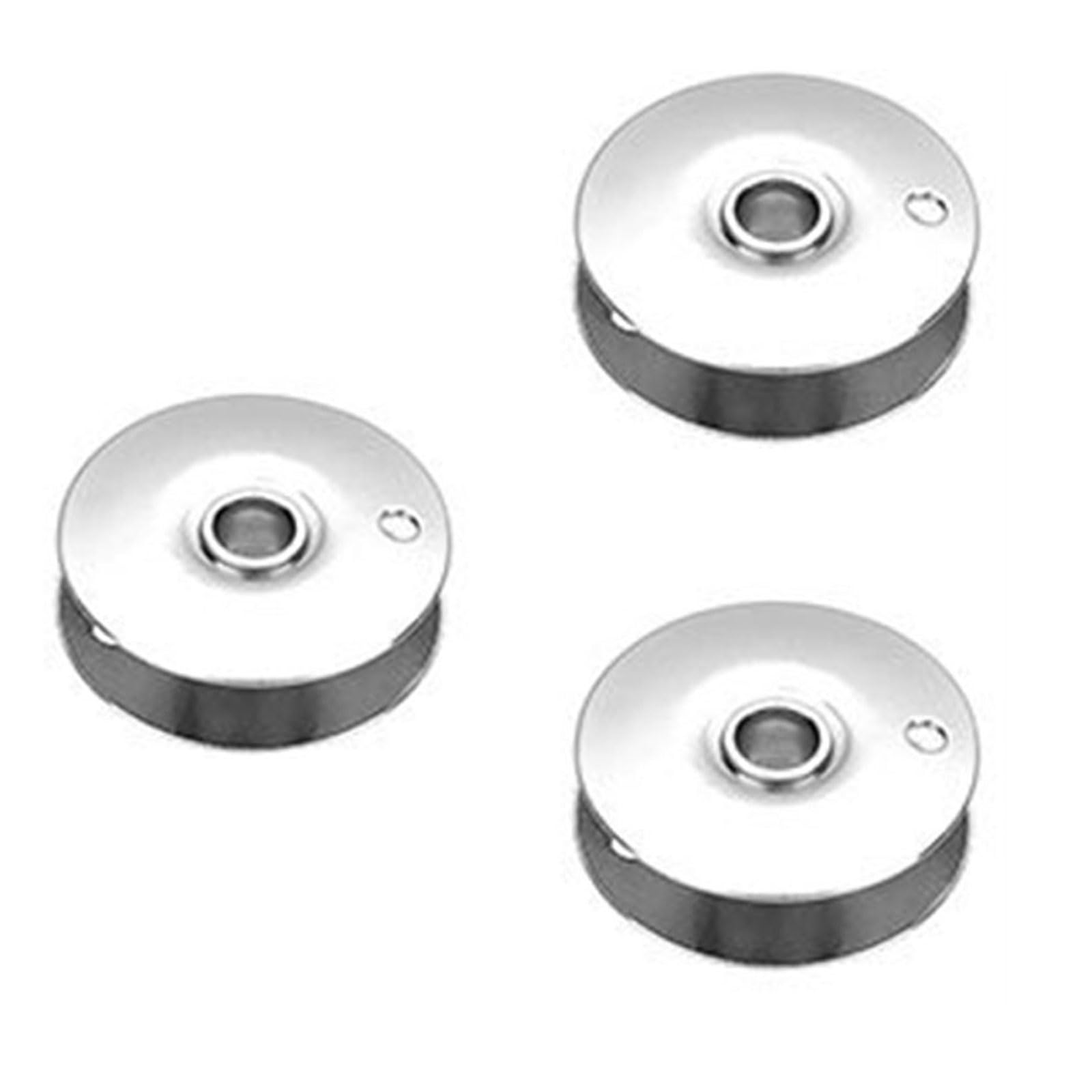 Snorvixre Quick-Install Alloy Round Bobbin Sturdy Construction, Compatibles with All Sewing Machine Brands Alloy Round Bobbin