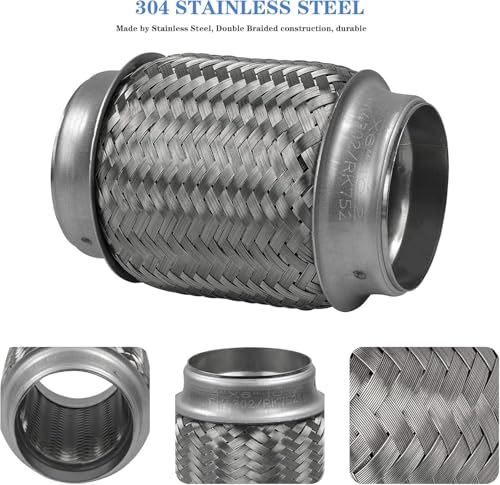 Image of Exhaust Flex Pipe 3 inchx6 inch Heavy Duty Stainless Steel