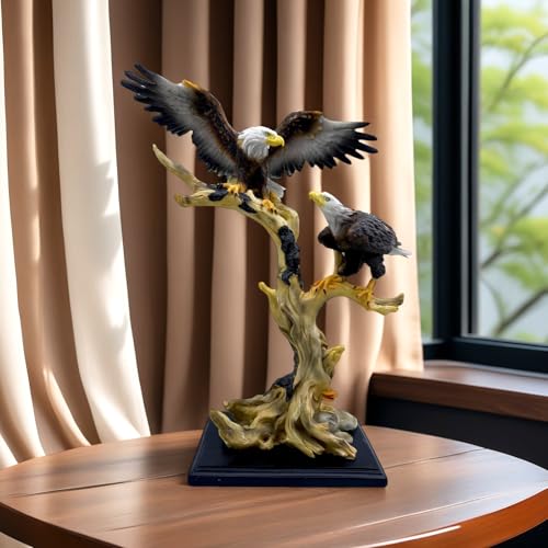 Estatua grande de águila de resina para decoración miniatura 6