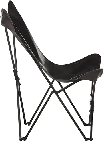 Miniatura 4 de Cómoda y duradera: silla de estilo moderno, cómoda silla de lectura para dormitorio, sala de estar, oficina, silla plegable de mariposa de cuero