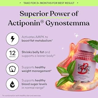 Lemme Burn - Metabolism, Belly Fat Burning + AMPK Activating Supplement for Men & Women w/Clinically Studied Actiponin Gynostemma, Green Tea Extract, Vitamins B6 & B12 - Gluten Free, 60 Count