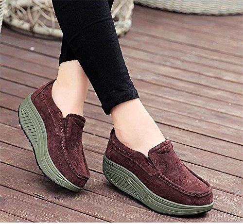 Mocassini Scarpe Donna in Pelle Scamosciata Comode...