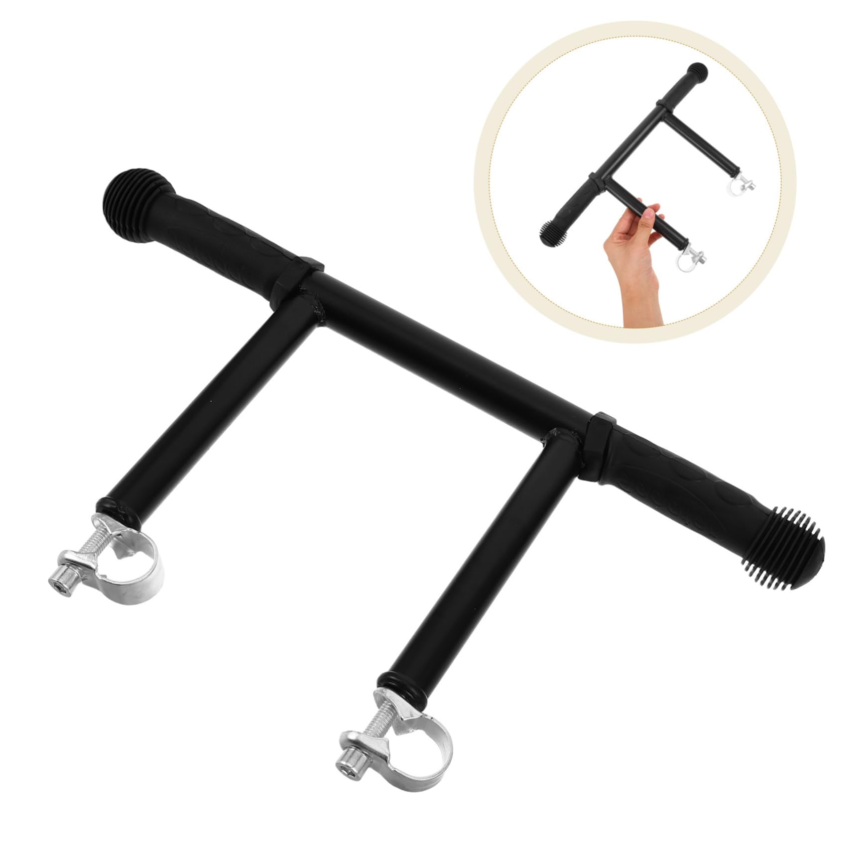 Extension de Poignée Poussette Robuste Réglable pour Tout- Accessoire Antidérapant Compatible avec Guidon Prolongateur de Guidon Poussette Confortable pour Parents