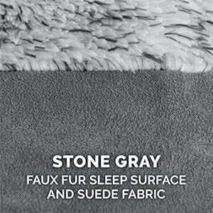 Furhaven-Replacement-Dog-Bed-Cover-Two-Tone-Faux-Fur-Suede-L-Shaped-Chaise-Machine-Washable-Stone-Gray-Large - Cucciolini Doodles   Furhaven-Replacement-Dog-Bed-Cover-Two-Tone-Faux-Fur-Suede-L-Shaped-Chaise-Machine-Washable-Stone-Gray-Large