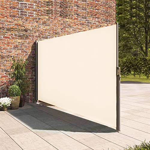 Seitenmarkise mit Stahl-Kasten, rostbeständig, ausziehbar, 167 x350 cm, Sichtschutz, Sonnenschutz,...
