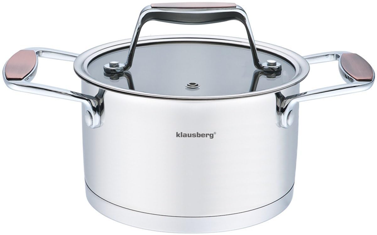 Klausberg Montagne Faitout, acier inox 18/10, induction, 1,8 L
