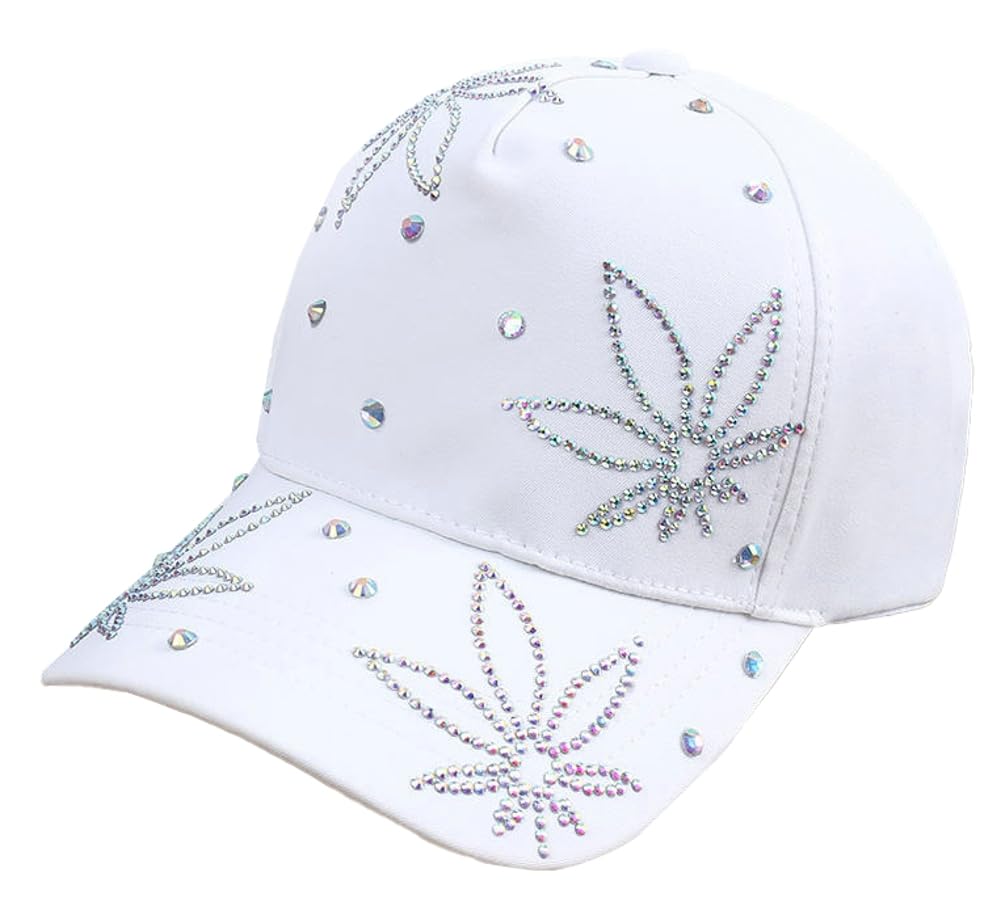 ObosoyoWomen's Bling Rhinestone Butterfly Baseball Cap Adjustable Hip Hop Hat Outdoor Casual Trendy Sun hat