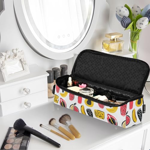 Bolsa de viaje con diseño moderno de mármol para herramientas de cabello, resistente al calor, para planchas, rizadores y accesorios de cuidado capilar, organizador portátil miniatura 7
