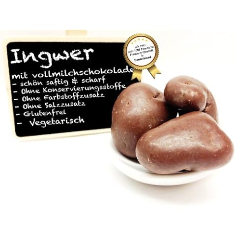 1001 Frucht Ingwer Pralinen mit Schokoüberzug 1000g I Ingwer Konfekt in Vollmilch Schokolade Cover
