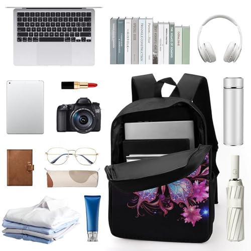 Purple Butterfly Laptop Backpack for Women Lightweight Computer Bag 17 Inch Casual Bag Travel Backpacks for Man3