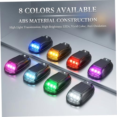 Luces solares de cabina LED con control remoto y modos multicolor para coche 7