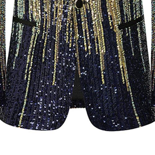 Mens Button Shawl Sequin Blazer Slim Fit Formal Sequins Suits Shiny Tuxedo Party Prom Suit2