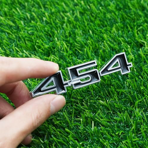 Image of Right & Left Badge 3D Emblems Nameplate Replacement for 3975410 1970-1974 inch454 inch 2Pc (Chrome Black)