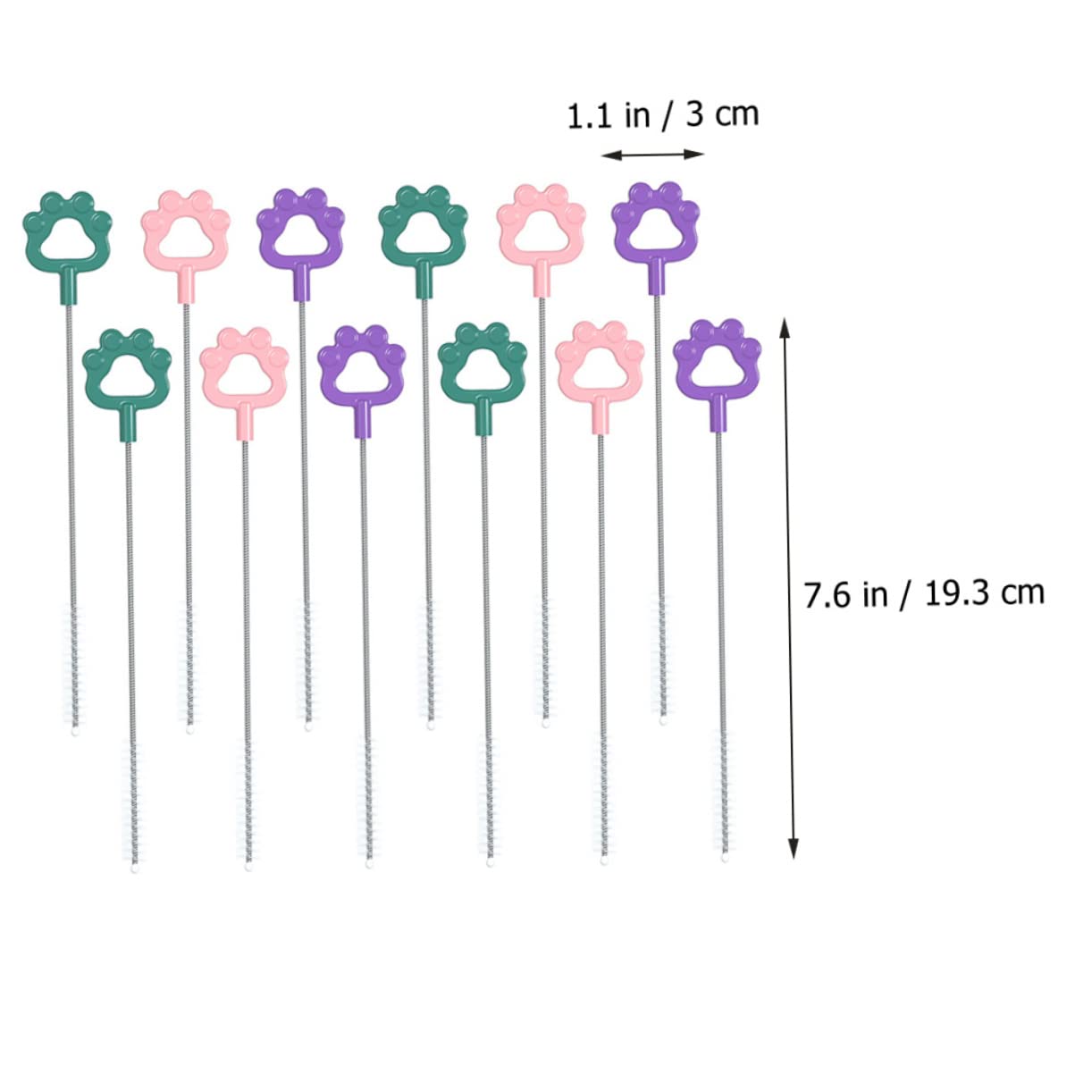 Healeved 3 Set Di Spazzole Per Cannucce Facili Da Riporre Foro Per Appendere Detergente Multiuso Per Biberon Per Bambini 12 Pezzi * 3