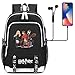 GXB Mochila Harry Potter, Mochila Escolar para jóvenes Bolsa para computadora portátil Unisex de 15.6 Pulgadas con Puerto de Carga USB y Conector para Auriculares Talla única Estilo-5