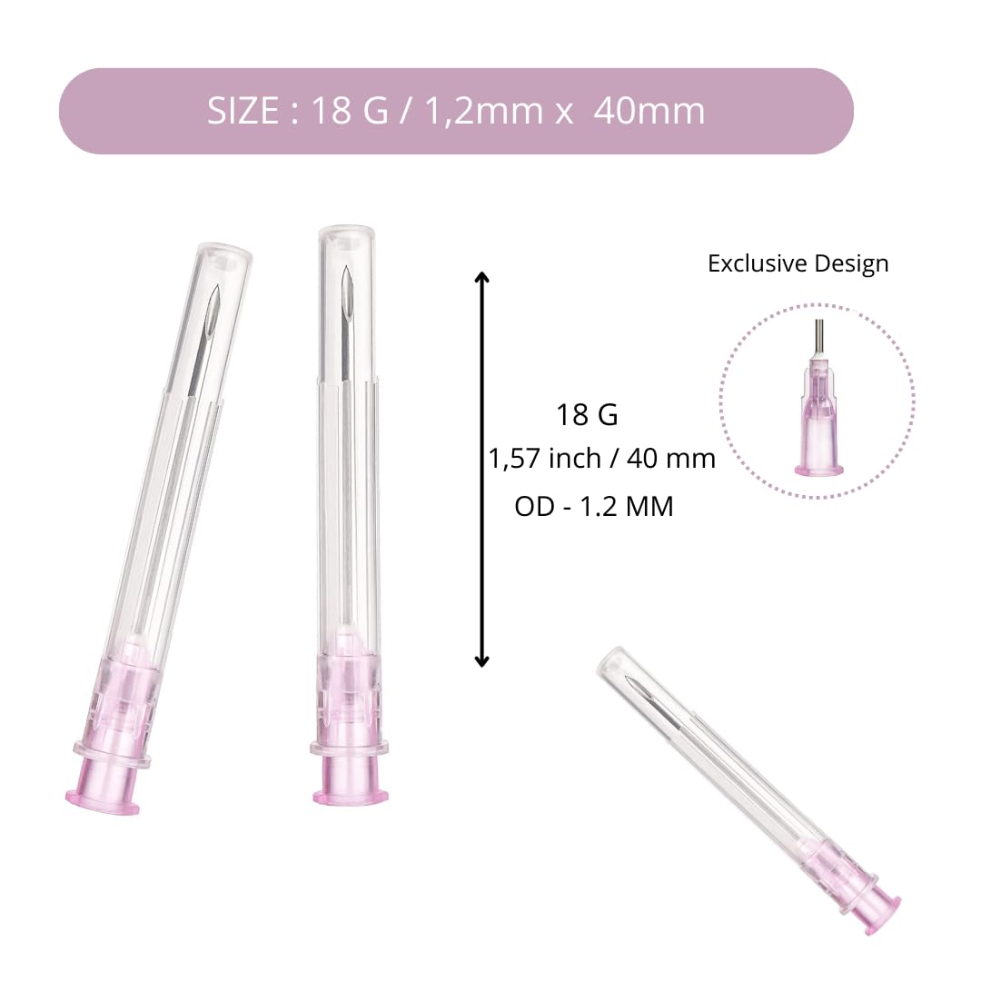 Provette dosatrici in acciaio inox 18G 1 1/2 pollici 40 mm 100 pezzi