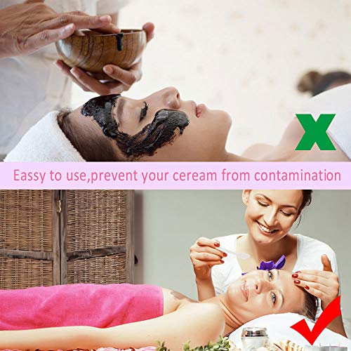 200 Stück Kosmetikspachtel Make Up Spatel Mini Löffel aus Kunststoff Gesichtcreme Scoop für Hautpflege Mischen und Probenahme Creme