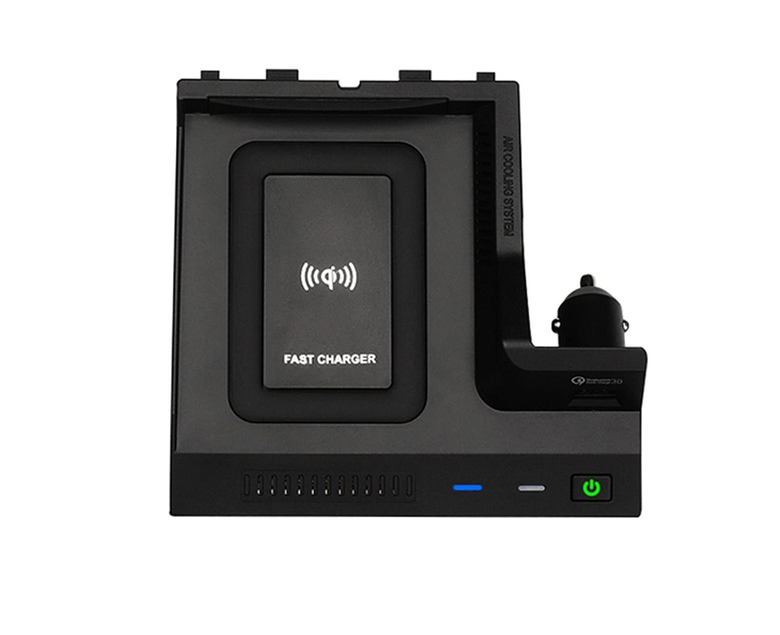 Cargador de Coche USB Apto for Mercedes-Benz W205 C43 C63 AMG GLC 43 GLC63 X253 Clase C GLC teléfono móvil rápido QI Almohadilla de Carga inalámbrica