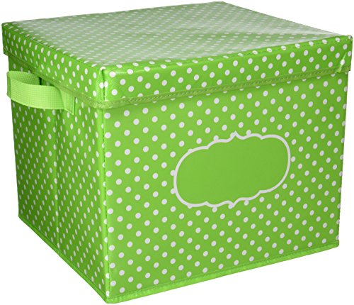 Teacher Created Resources Lime Polka Dots Storage Box (TCR20820)