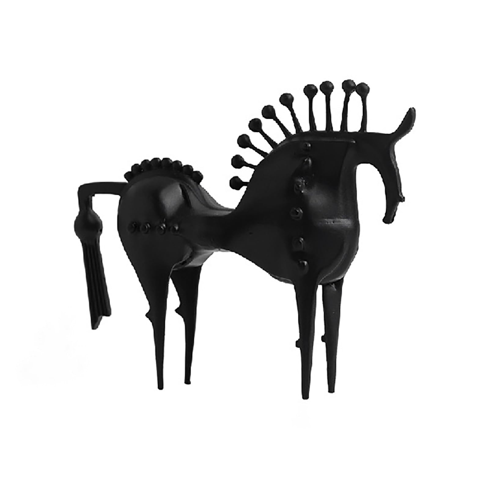 Dytartzx Tabletop Statue Ornament, Creative Modern Metal Animal Sculpture Decor, Horse Desktop Ornament for Home Office Living Room Bookshelf and Tabletop Arrangement Cr
