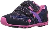 picture of the pediped gehrig gym shoes for toddlers in black, pink and purple; includes a link to purchase on amazon