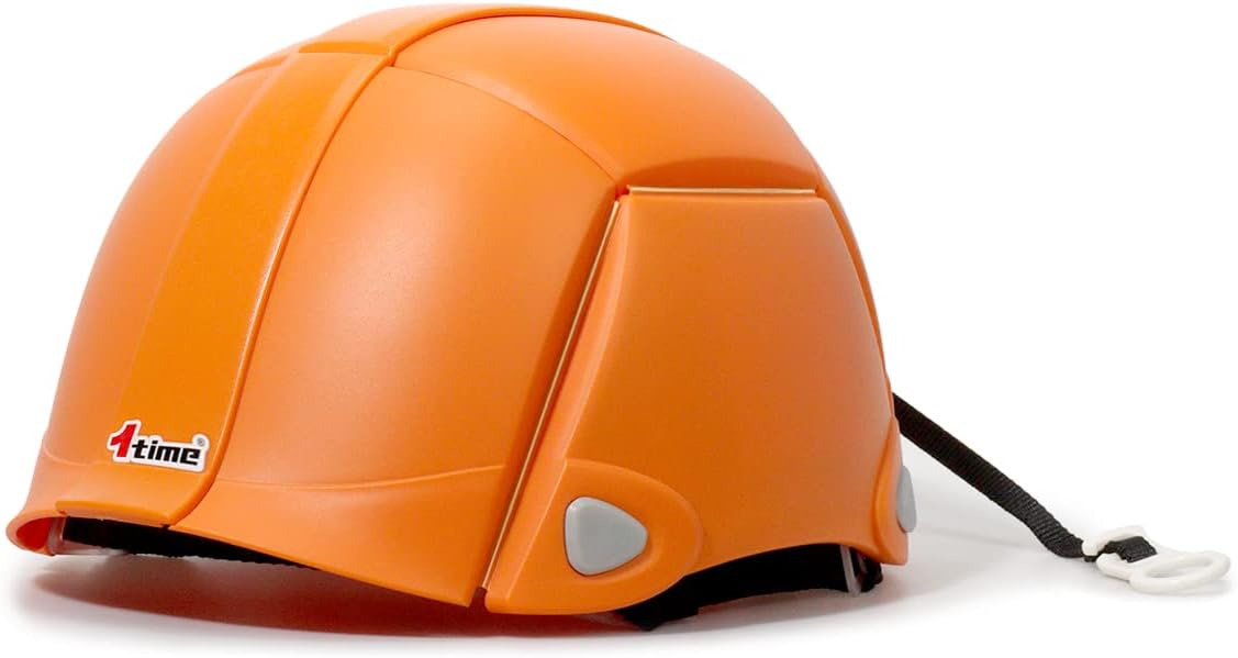 Bloom Outdoors Foldable Hardhat - Safety Helmet for Workplace, Offices, Public Facilities & Disaster Construction (Orange)
