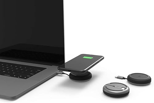 Miniatura 6 de TYLT Medallion - Almohadilla de carga inalámbrica QI portátil, cargador inalámbrico rápido certificado QI de 10 W máximo compatible con Apple,