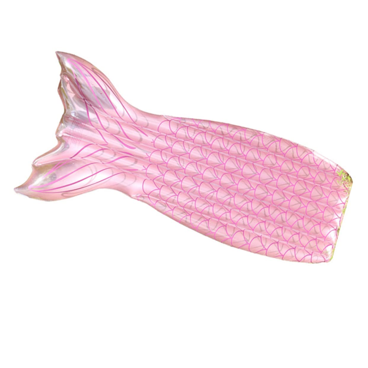 UKCOCO Materassino Gonfiabile a Coda di Pesce per Piscina Strass, Galleggiante per Spiaggia e Piscina, Realizzato in Pvc Leggero