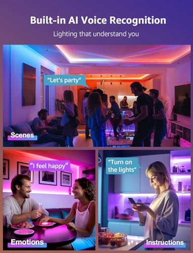 Lepro Bundle-R2 AI Smart LED Canless Light 6 Inch y Tira LED Inteligente 16.4ft miniatura 5