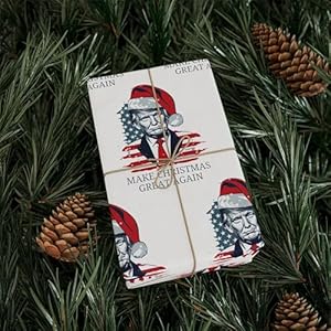 President Trending Make Christmas Great Again Wrapping Paper, Christmas Gift Wrap Paper, President Wrapping Paper, President Santa Wrapping Paper 24″ × 36″, 24″ × 60″, 30″ x 36″, 30” x 72”, 30″ x 180″