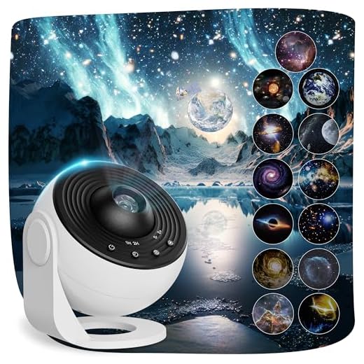 Galaxy Projector Night Light, 13-in-1 Star Projector for Bedroom, White