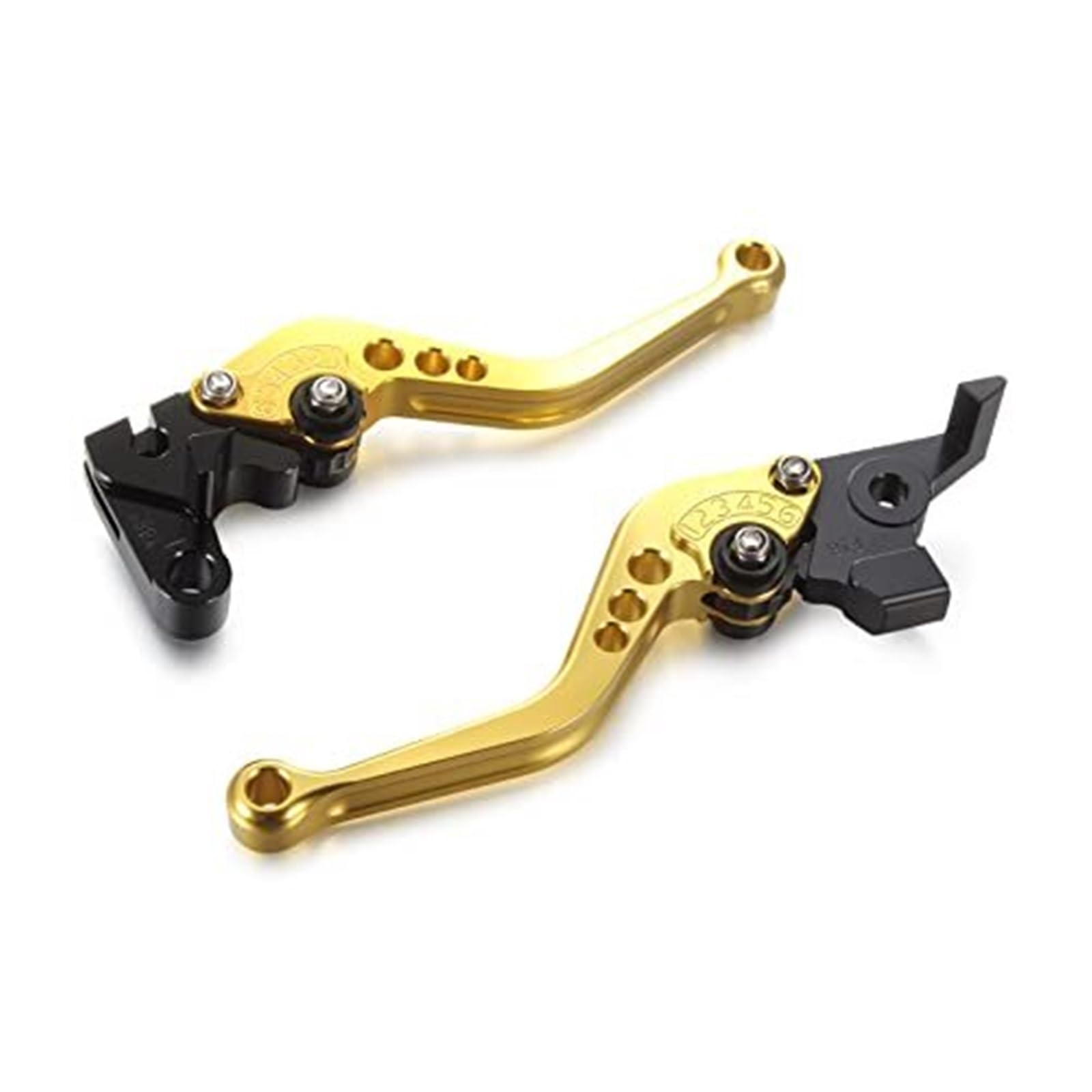 FLBZBLKASL Motorcycle Short Brake Clutch Levers G 1 Pair 7/8" Handlebar Universal Motorcycle Brake Clutch Lever