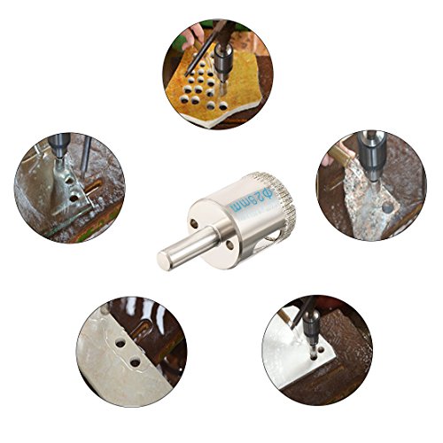 sourcingmap 2PCS 28mm Diamond Coated Hole Saw Drill Bits for Glass Ceramic Tile Marble Rock Porcelain Bottles Pots Brick - Image 4