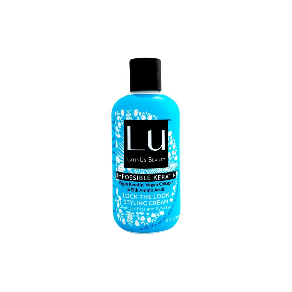 LatinUs Beauty, Lock The Look - Crema per acconciatura con cheratina vegana per capelli gestibili e stilizzati, 8 oz