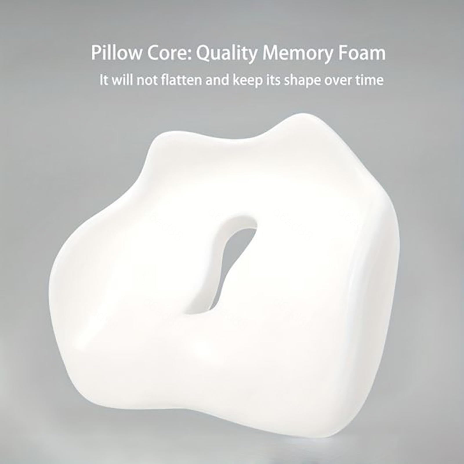 HAZARA Cojín Antiescaras, Cojin Lavable Ergonómico, Cojin Gamer para Espalda,Alivio del Dolor De Coxis,A-Black